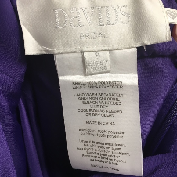 David’s Bridal- TWIST BODICE CHIFFON DRESS Beaded - Picture 2 of 7